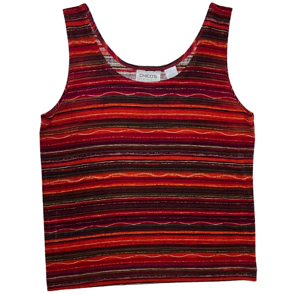 Chico’s Funky Stripped Tank Top Blouse